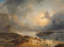 Shipwreck off a Rocky Coast, c.1837. Creator: Wijnand Nuyen.