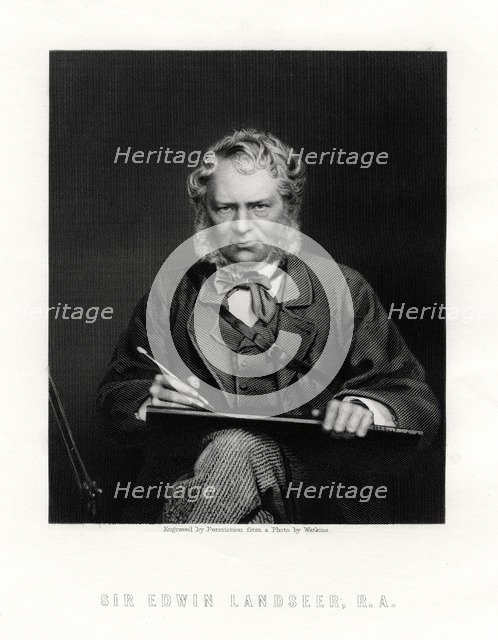 Sir Edwin Henry Landseer (1802-1873), British painter, 19th century. Artist: W Holl