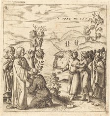 Christ Healing a Deaf Man, 1579. Creator: Leonard Gaultier.