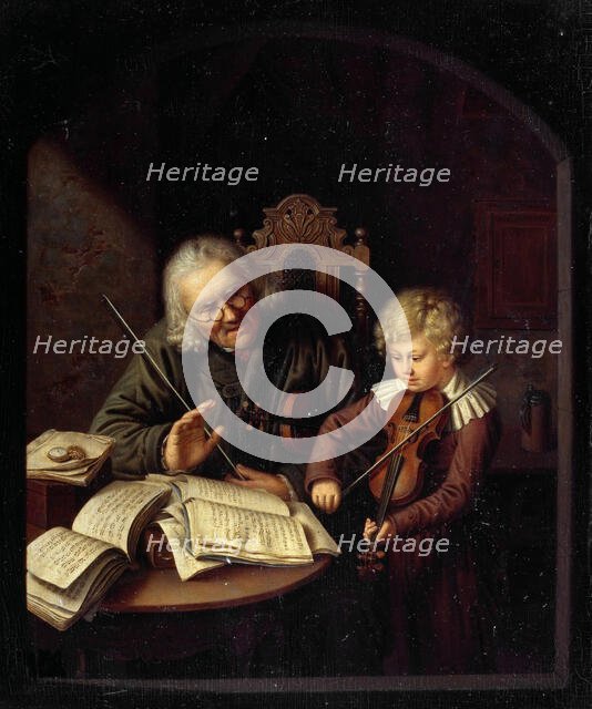 The Music Teacher, 1828. Creator: Schroeter, Constantin (1795-1835).