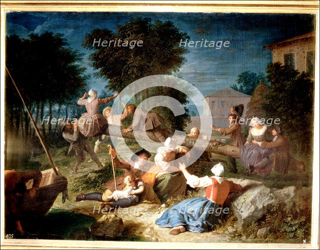 The seesaw', oil on canvas.