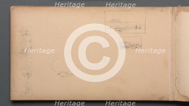 Sketchbook, page 37: Maine Landscape Vignittes, 1859. Creator: Sanford Robinson Gifford (American, 1823-1880).