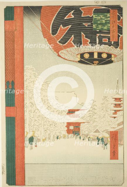 Kinryuzan Temple at Asakusa (Asakusa Kinryuzan), from the series "One Hundred..., 1856. Creator: Ando Hiroshige.