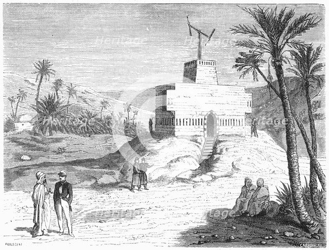 Chappe's aerial telegraph system, Algeria, mid-19th century, (c1870).  Artist: Anon