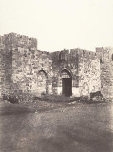 Jérusalem, Porte de Jaffa, Vue générale, 1854. Creator: Auguste Salzmann.