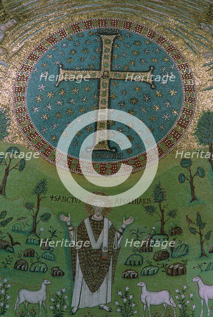 Mosaic of Christ the Good Shepherd from Sant' Apollinare in Classe. Artist: Unknown