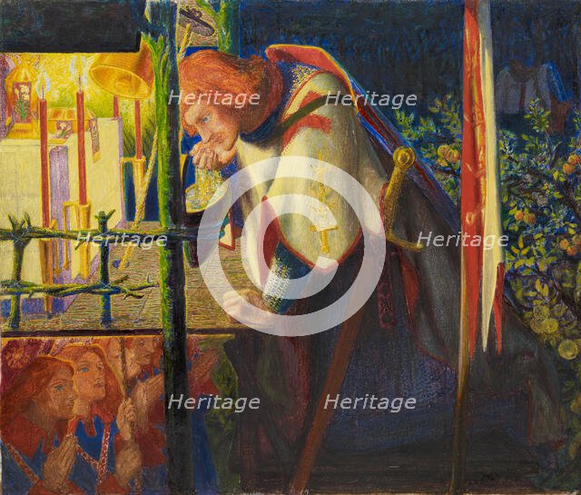Sir Galahad at the Ruined Chapel, 1857 - 1859. Creator: Dante Gabriel Rossetti.