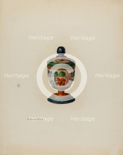 Pa. German Saffron Box, c. 1941. Creator: Mildred Ford.