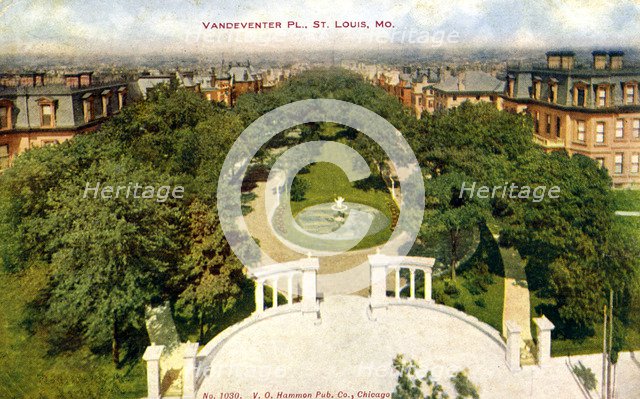 Vandeventer Place, St Louis, Missouri, USA, 1912. Artist: Unknown