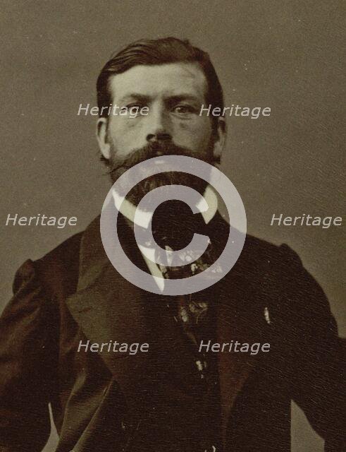 Portrait of the composer Jean-Baptiste Weckerlin (1821-1910), ca 1860. Creator: Photo studio Nadar.