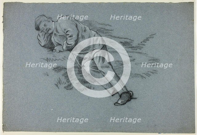 Sleeping Man, c. 1890. Creator: Henry Stacy Marks.