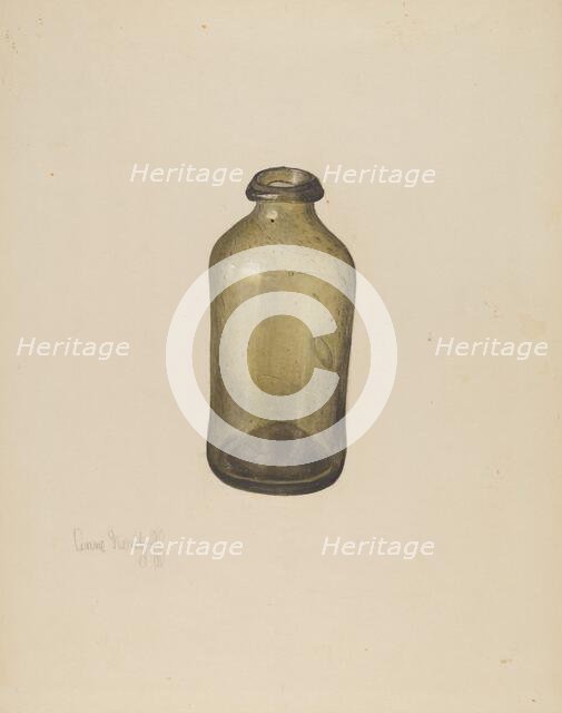 Shoe Blacking Bottle, c. 1940. Creator: Anne Nemtzoff.