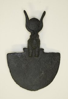Amulet of an Aegis with the Head of Hathor, Egypt, Third Intermediate Period-Late Period, Dynasties. Creator: Unknown.