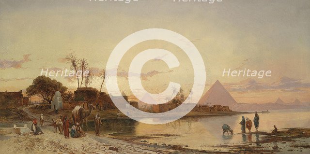 The Banks of the Nile. Artist: Corrodi, Hermann David Salomon (1844-1905)