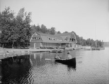 Raquette Lake, casino at the Antlers, Adirondack Mts., N.Y., between 1900 and 1905. Creator: Unknown.