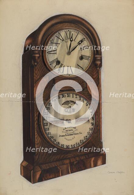 Clock, c. 1937. Creator: Grace Halpin.