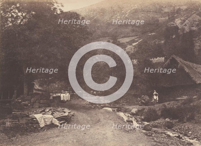 Village de Montaubant pris de Luchon, 1853. Creator: Joseph Vigier.