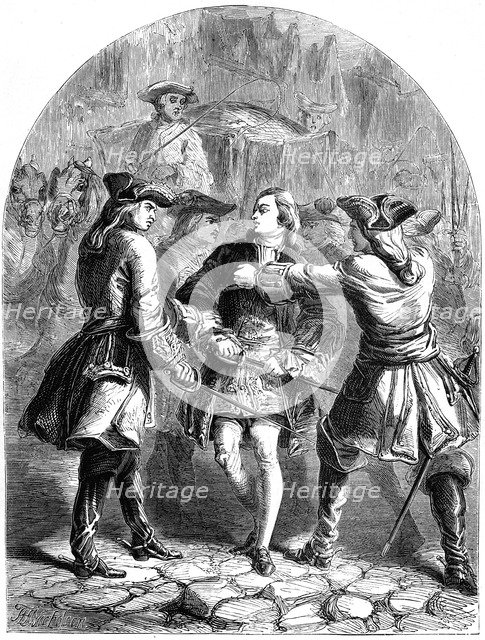 The arrest of the Young Pretender in Paris, 18th century (19th century).Artist: TE Nicholson