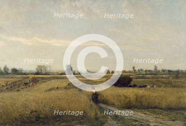 The Harvest, 1851. Artist: Daubigny, Charles-François (1817-1878)