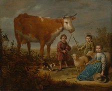 Children and a Cow, 1635-39. Creator: Aelbert Cuyp.