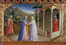 The Visitation', one of the five small tables that make up the Annunciation Altarpiece, c. 1440.