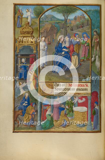 The Visitation; Spinola Hours, about 1510-1520. Creator: Master of the Dresden Prayer Book.