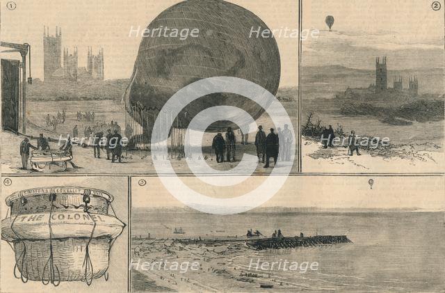 'The Attempted Balloon Voyage Across The Channel', 1882. Creator: Unknown.