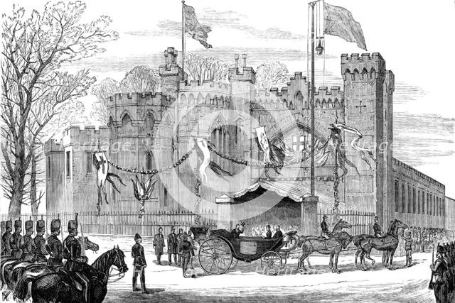 National Fisheries Exhibition at Norwich: arrival of the Prince and Princess of Wales, 1881. Creator: Unknown.