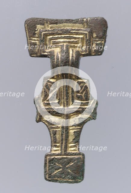 Square-Headed Brooch, Anglo-Saxon, first half 6th century. Creator: Unknown.