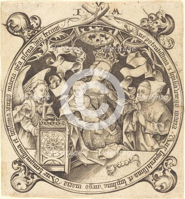 The Madonna with the Clock, c. 1490. Creator: Israhel van Meckenem.