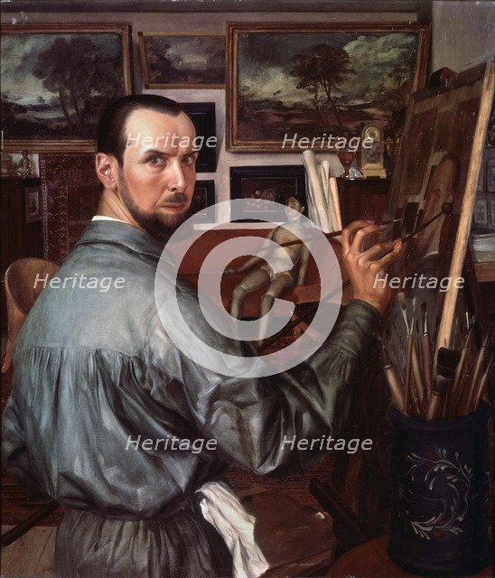 Self-portrait, 1917. Artist: Yakovlev, Alexander Yevgenyevich (1887-1938)