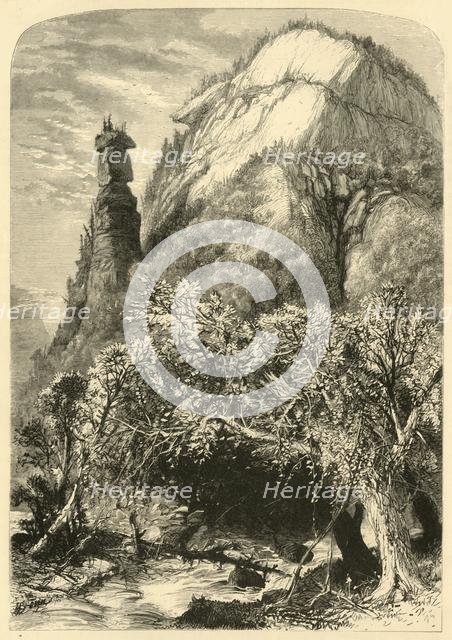 'Chimney Rock, Hickory-Nut Gap', 1872.  Creator: Harry Fenn.