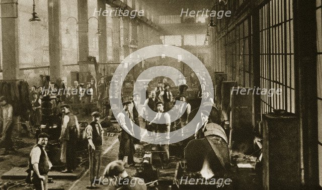 A blacksmith's shop at Beckton Gas Works, London, 20th century. Artist: Unknown