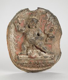 Buddhist Votive Tablet with Vighnantaka, 11th century. Creator: Unknown.