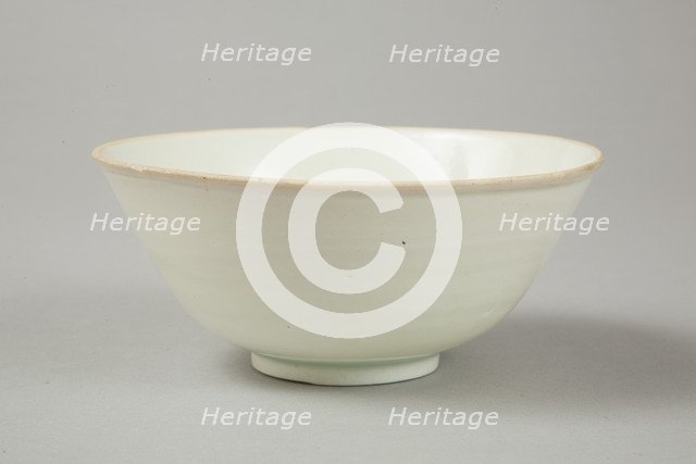 Qingbai glazed deep bowl, Yuan dynasty (1279-1368). Artist: Unknown.