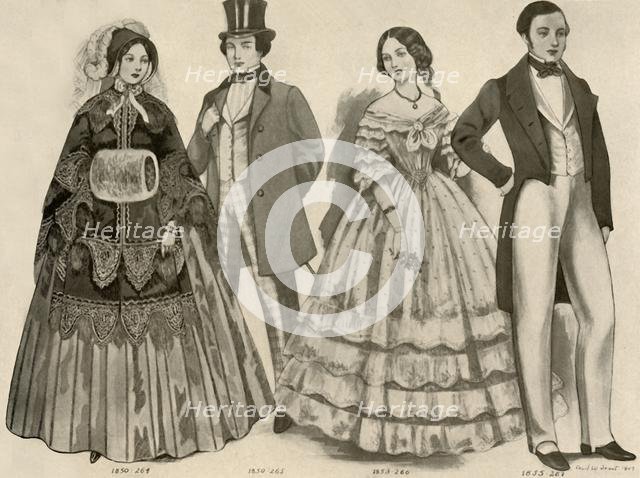 'Clothing from 1850-1856',  1907, (1937). Creator: Cecil W Trout.