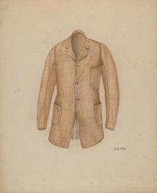 Man's Sack Coat, c. 1938. Creator: Edith Miller.