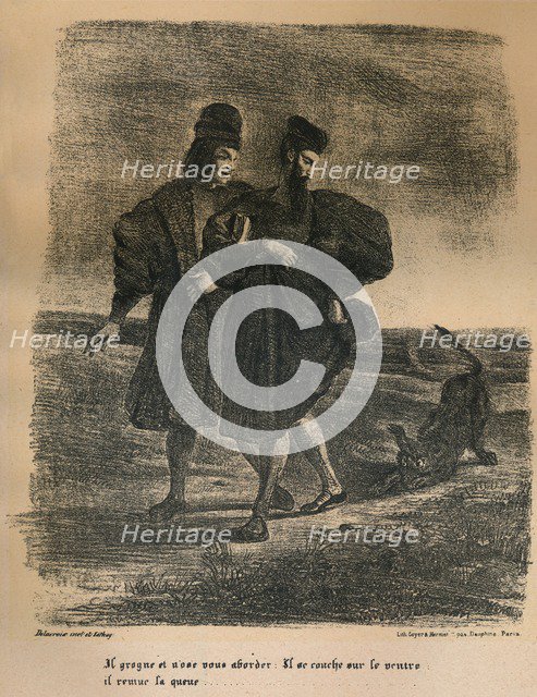 'Faust, Wagner and Barbet', 1828 (1947). Artist: Eugene Delacroix.