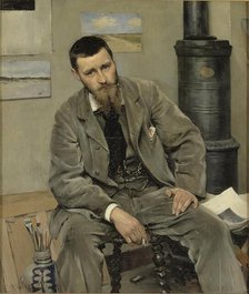 Portrait of the Painter Nils Kreuger, 1883. Creator: Sven Richard Bergh.