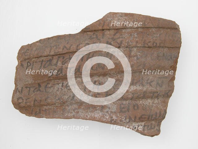 Ostrakon with a Letter to Cyriacus, Coptic, 600. Creator: Unknown.