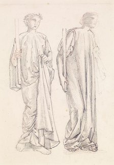 St George Series - Two Studies of Female Attendants for 'The Princess led to the Dragon', 1865-1866. Creator: Sir Edward Coley Burne-Jones.