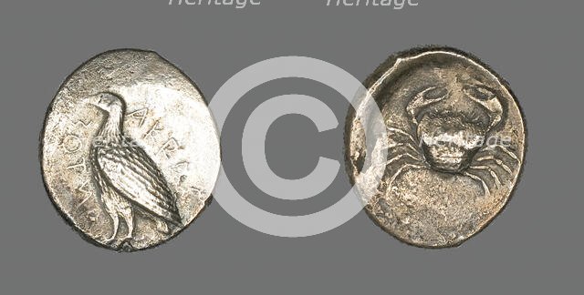 Tetradrachm (Coin) Depicting an Eagle, 472-413 BCE. Creator: Unknown.