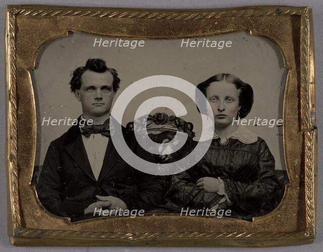 Portrait of a Seated Couple, about 1860. Creator: Unknown.