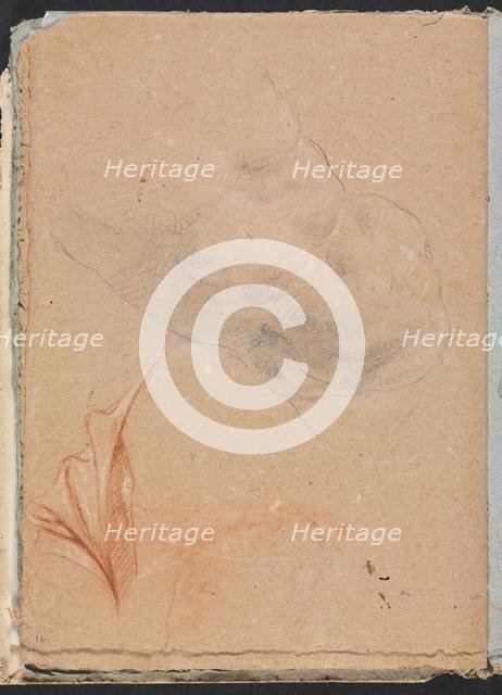 Verona Sketchbook: Nude male torso with drapery (page 16), 1760. Creator: Francesco Lorenzi (Italian, 1723-1787).