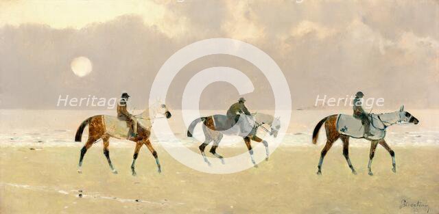 Riders on the Beach at Dieppe, 1892. Creator: René Pierre Charles Princeteau.