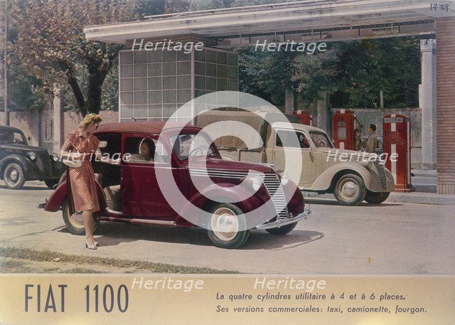 Poster advertising a Fiat 1100, 1940. Artist: Unknown