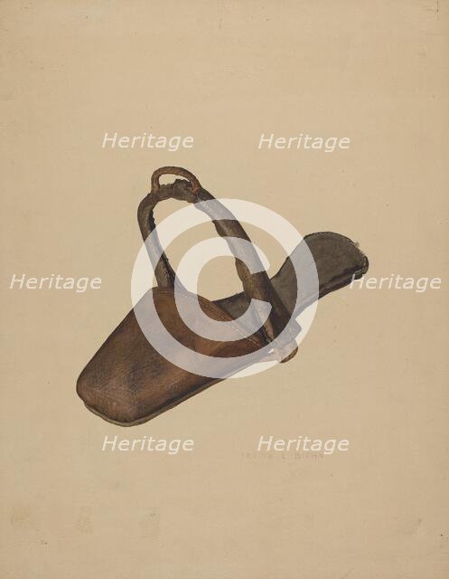 Stirrup Shoe, c. 1942. Creator: Irving L. Biehn.