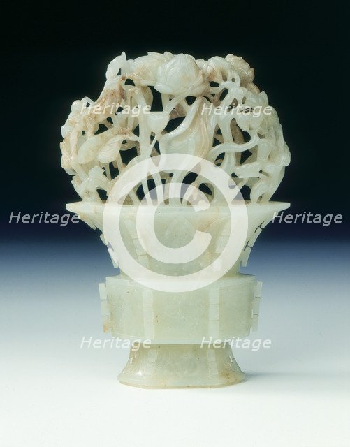 Jade gu shaped beaker, Southern Song-Yuan dynasty, China, 12th-14th century. Artist: Unknown