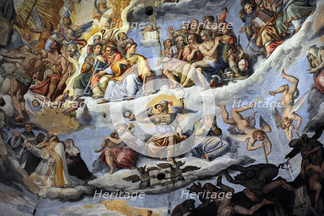 The Last Judgement, Duomo of Florence, Italy, 1572-1579.  Creators: Giorgio Vasari, Federico Zuccaro.