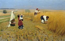 Harvest in Ukraine, 1886. Artist: Pimonenko, Nikolai Kornilovich (1862-1912)